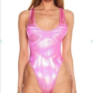 Holographic rave bodysuit